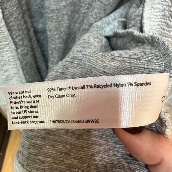 Eileen Fisher Cardigan Ivory Beige Textured Open Front Long Sleeve Pockets Large - Picture 6 of 7